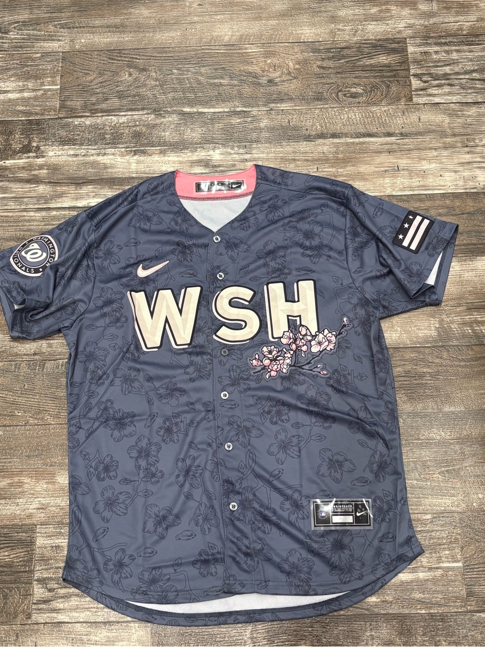 CJ ABRAMS (sz below) Washington national city Connect baseball jersey gray/pink